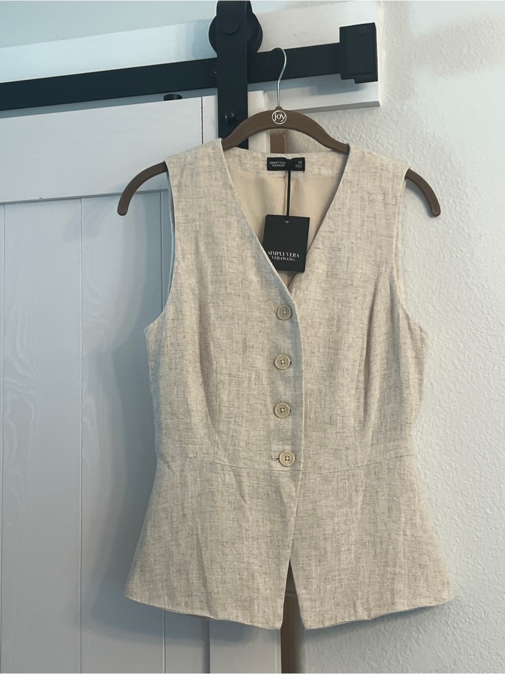 NWT Vera Wang Button Vest